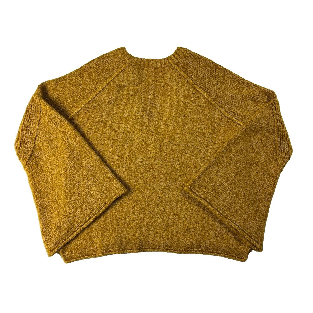 Free People Lovely Lines Pullover Bell Sleeve Sweater Yellow Women's S Boho Chic - Picture 8 of 8